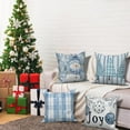 thumbnail image 6 of Dashan Blue Christmas Throw Pillow Covers 18x18 4 PCS Winter Snowman Couch Cushion Pillowcases for Bedroom Home Decor, 6 of 6