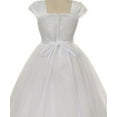 thumbnail image 3 of Little Girls' First Communion Pleated Cap Sleeve Flowers Girls Dresses Ivory Size 2, 3 of 3