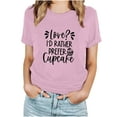 thumbnail image 3 of Valentines Day Gifts T-shirt à Manches Courtes Imprimé à Col Rond pour Femme, 3 of 8