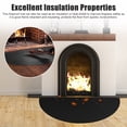 thumbnail image 2 of Fireproof Hearth Rug, 24x42'' Half Round Fireproof Fireplace Mat Fire Resistant Mat Fire Retardant Hearth Pad, Ember Protection Mat PE Oil Proof for Fireplace Stove Protection, 2 of 8