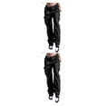 thumbnail image 4 of Guardurnaity Pantalones de mujer de primavera con bolsillos Fiesta Senderismo Camping Niñas Estilo casual Jeans Señoras Pantalones de pierna ancha Type8 NO8, 4 of 6