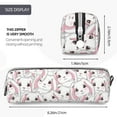 thumbnail image 3 of Pofeuu Cute Rabbit Print Leather Pencil Case, Leather Pencil Pouch Large Capacity, Big Pencil Pouch with Zipper Vintage Pen Bag Fountain Pen Holder, 3 of 7
