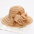thumbnail image 4 of Tea Party Hats for Women Easter Women's Fashion Wide Brim Sun Hat With Lace Flower Detail Foldable Beach Cap Summer Outdoor Hat, 4 of 7