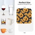 thumbnail image 6 of Yiaed Navy Blue Plaid Sunflower Print Leather Coasters for Drinks - Cup Coasters Coffee Table Kitchen Table Bar, Home & Office Gifts Handmade Drink Coasters-Square, 6 of 6