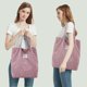 thumbnail image 4 of Bolso de mano de pana rosa para mujer Bolso estético con bolsillo interior y cierre a presión Bolso de compras para ir de compras Trabajo Almuerzo Bolso de playa para viajar, 4 of 5