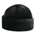 thumbnail image 5 of GROFRY Winter Hat No Brim Ergonomic Keep Warm Padded Thickened Winter Wear Imitation Mink Winter Head Plush President Hat for Outdoor, 5 of 8