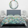 thumbnail image 2 of Designart 'Modern Patchwork' Geometric Duvet Cover Set, 2 of 4