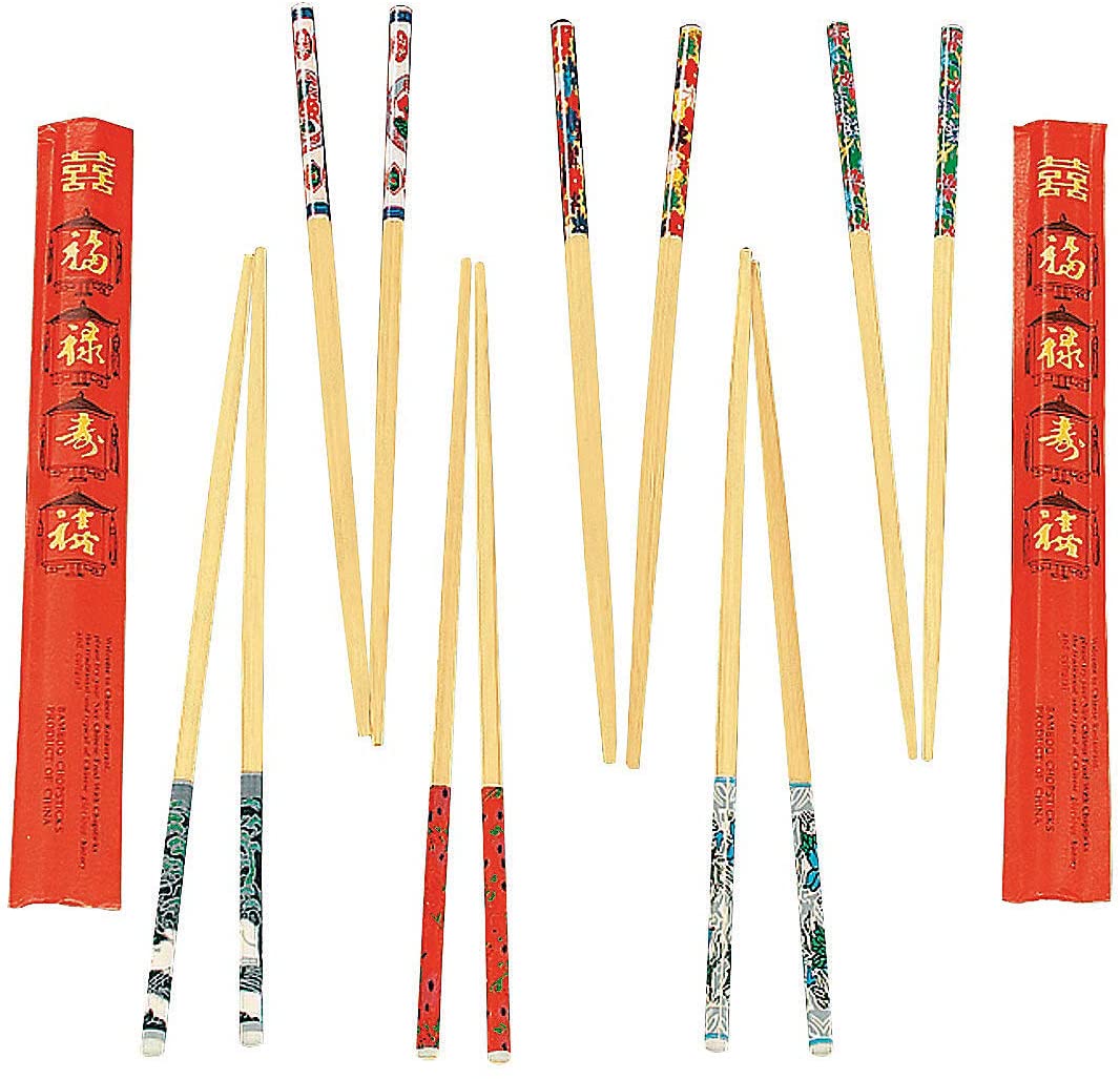 Fun Express Chopstick W/wrapper (2dz) Party Supplies Solid