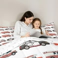 thumbnail image 4 of Homewish Fire Truck Boy 7-Piece Twin Bedding Sets,Car Theme Bedding Comforter Set,Firefighter Car Breathable Sheet Sets,Breathable Home Decor,Reversible, 4 of 8