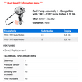 thumbnail image 2 of Fuel Pump Assembly 1 - Compatible with 1993 - 1997 Isuzu Rodeo 3.2L V6 1994 1995 1996, 2 of 2