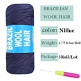 thumbnail image 2 of Brazilian Wool Hair Acrylic Yarn for Crochet Hair African Braids Sengalese Twisting Jumbo Braids Knitting Hair Braids Soft Faux Locs Synthetic Hair Extension, 2 of 6