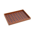 thumbnail image 4 of Textured Checkered Weave1eatherServing Tray Sophisticated Storage Dish For Tables Countertops, 4 of 8