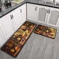thumbnail image 5 of 2 Piece Red Wine Kitchen Rug Set, Wine Glasses Kitchen Rugs and Mats Non Skid Washable Absorbent Microfiber Kitchen Floor Decor Mat 17"x47"+17"x30", 5 of 6