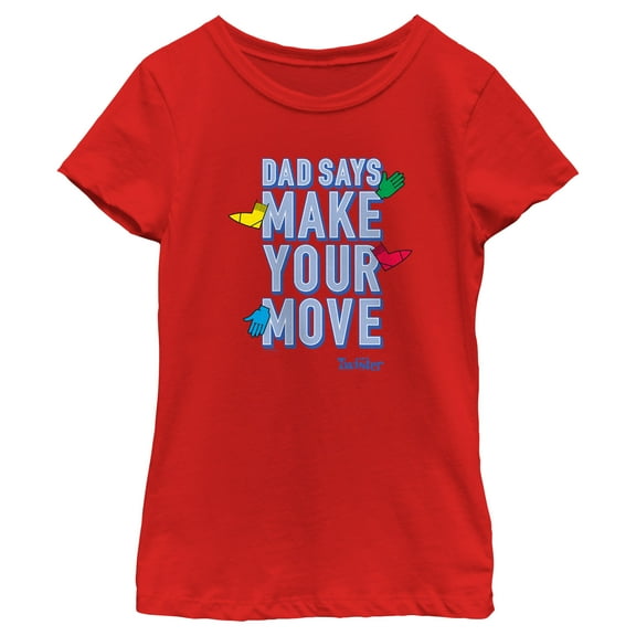 Girl's Twister Dad Says Make Your Move Graphic T-Shirt