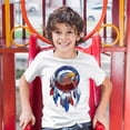 thumbnail image 3 of Tee Hunt American Bald Eagle Dreamcatcher Youth T-Shirt Native American Patriotic Kids, White, X-Large, 3 of 5