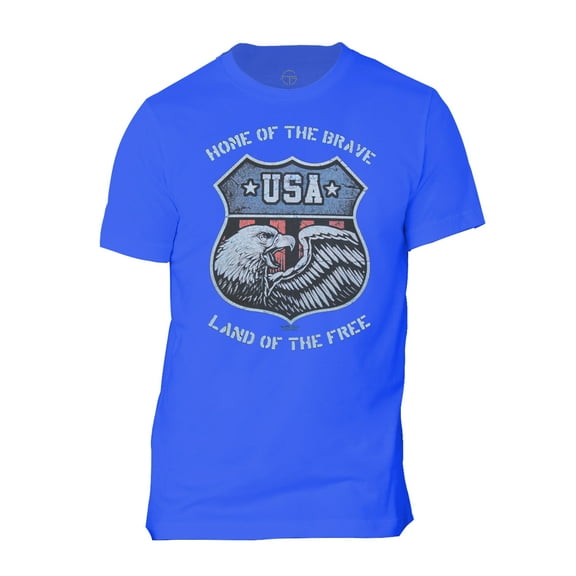 Men's Land of the Brave Short-Sleeve T-Shirt - Royal - Large