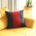 thumbnail image 1 of HomeRoots 399483 Noir & Rouge Centré Sangle Jeter Oreiller&44; Multi Couleur, 1 of 1