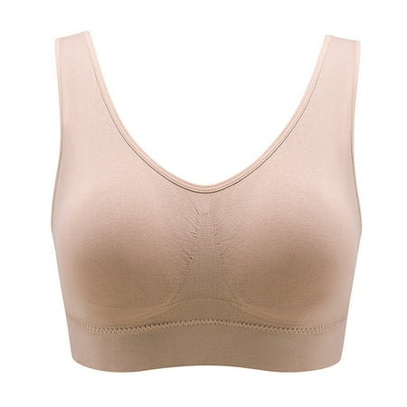 Juslio Minimizer Bras for Women Full Coverage Athletic Padded Comfortable Solid Yoga Bra