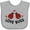 AC-Heather Grey, variant on Inktastic Love Bugs Red Ladybugs Valentine's Day Boys or Girls Baby Bib