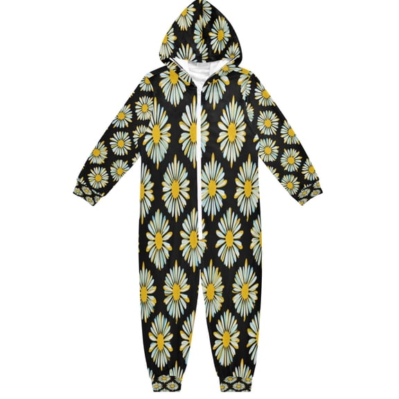 Vzayyk 4T-14Y Size Aviliable Cozy One-Piece Footless Sleeper Pajama Dasiy Vector
