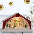 thumbnail image 3 of Light Decorative for Bedroom Living Wooden House LED Snowman, 3 of 8