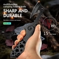 thumbnail image 3 of Cool multifunctional folding pocket knife, easy to carry with clip, split blade D2 tactical camping folding knife, suitable for Men's outdoor activities, hiking, survival, EDC tool gifts, 3 of 8
