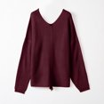 thumbnail image 4 of Lilgiuy Women's Crew-neck Sweater Long-sleeved Casual Sweater Pullover Sweater Streetwear, 4 of 5