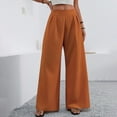 thumbnail image 2 of IDALL Wide Leg Pants Woman High Waisted Pants Wide Leg Tailored Pants For Women Casual High Waist Suit Pants Baggy Pants Womens Pants Red S, 2 of 8