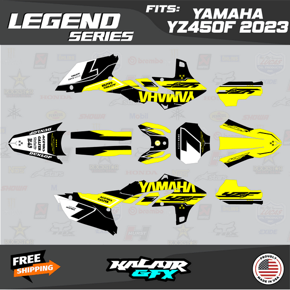 Kalair GFX Graphics Kit for Yamaha YZ450F (2023) Legend Series
