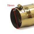 thumbnail image 3 of Unique Bargains 150mm Long 78mm Inlet Oval Outlet Rear Exhaust Pipe Muffler Tip Gold Tone for Audi A6L, 3 of 3