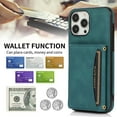 thumbnail image 2 of ELEHOLD Leather Wallet Case for iPhone 14 Pro Max Case, iPhone 14 Pro Max Wallet Case with PU Leather Card Pockets Back Flip Cover,Blue, 2 of 5