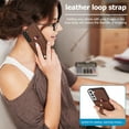 thumbnail image 6 of Nalacover Case for Samsung Galaxy S24 Plus Wallet Case Hidden Card Slots Holder, Premium PU Leather Loop Finger Strap TPU Shockproof Lens Protection Cover for Samsung Galaxy S24 Plus, Brown, 6 of 7