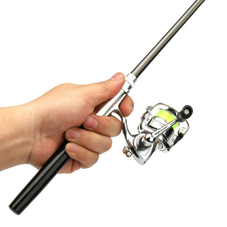 Meterk Pocket Collapsible Fishing Rod Reel Combo Mini Pen Fishing Pole Kit  Telescopic Fishing Rod Reel Combo Kit 