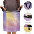thumbnail image 3 of 50L Extra Large Popup Hamper Collapsible Laundry Basket With Zippered Lid 15.7x18.5in Dusty Purple, 3 of 7