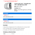 thumbnail image 2 of License Lamp Lense - Compatible with 1999 - 2004 GMC Sierra 2500 2000 2001 2002 2003, 2 of 2