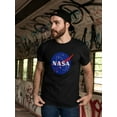 thumbnail image 2 of NASA Mens Graphic Tee Black - Nasa Logo 100% Cotton Regular Fit, 2 of 4