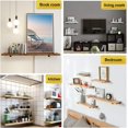thumbnail image 4 of RHAFAYRE 4 Pcs Shelf Bracket Shelf Support for Wall Fixing, Wall Shelf Brackets, Heavy Duty Corner Bracket, Industrial Floating Bracket, Retro Metal Fixing Trays with Screws Black (6in/15cm), 4 of 5