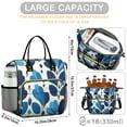 thumbnail image 5 of OBREWU Blue Pioneer Flower Women's Insulated Leakproof Large Lunch Bag, Oxford Cloth, 5 of 7