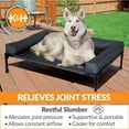 thumbnail image 6 of K&H Pet Products Original Bolster Pet Cot Elevated Pet Bed Charcoal/Black Mesh Large 42 X 30 X 7 Inches, 6 of 10
