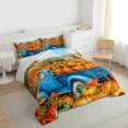thumbnail image 3 of Homewish Botanical Sunflower Pumpkin 2pcs Bedding Comforter Set For Teens Boys Girls,Blue Truck Twin Comforter Sets,Happy Autumn Harvest Breathable Bedding Set,Lightweight Room Decor,Reversible, 3 of 8
