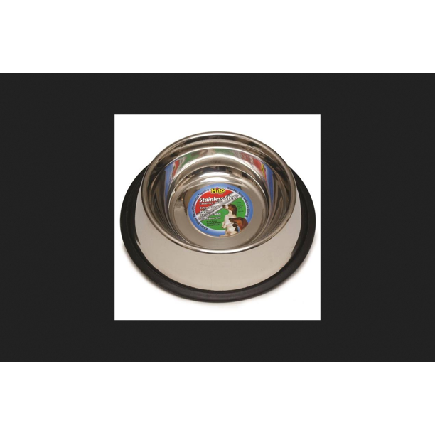 HiLo 57624 Pet Feeding Dish, 24 oz Volume Capacity, Stainless Steel