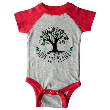 

Inktastic Save the Planet Tree Design with Green Leaves Gift Baby Boy or Baby Girl Bodysuit