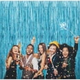 thumbnail image 3 of PandaTop Foil Fringe Curtain,3PCS 3.2FT x 6.5FT Metallic Tinsel Door Curtains Photo Booth Backdrop,for Birthday Bachelorette Bridal Baby Shower Party Decorations (Lake Blue), 3 of 8