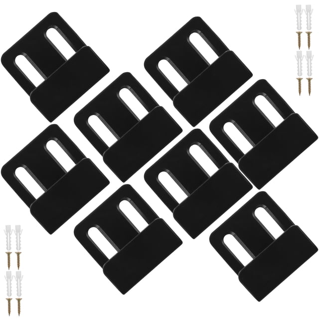 BEADCEST 8Jgo Soportes De Montaje En Pared Para Baldosas Y Estantes Resistente Y Durable Color Negro
