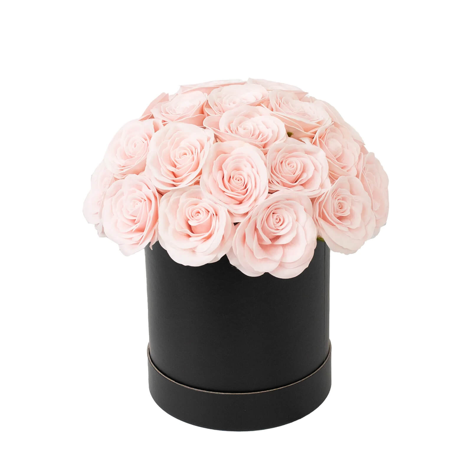 Efavormart Prearranged Rose Centerpiece Arrangement, Blush 27pcs Roses with Black Round Gift Box