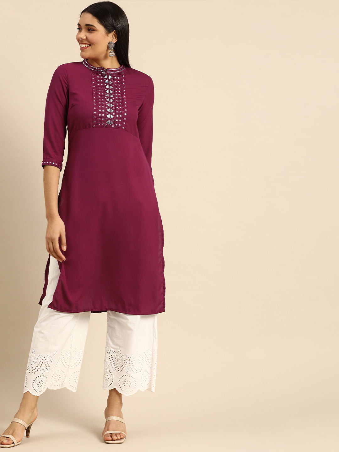 Myntra 3/4th Sleeve Kurti, Size: S, M & L at Rs 595 in Kanpur | ID:  20370958173