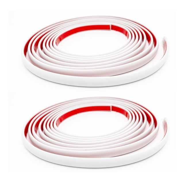 Décor Bordure Quart de Tuile Ronde Blanche, 2pk