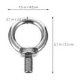 thumbnail image 2 of FRCOLOR 6pcs Lifting Eye Bolt Stainless Steel M10 Threaded Screw Fastener Supply, 2 of 8