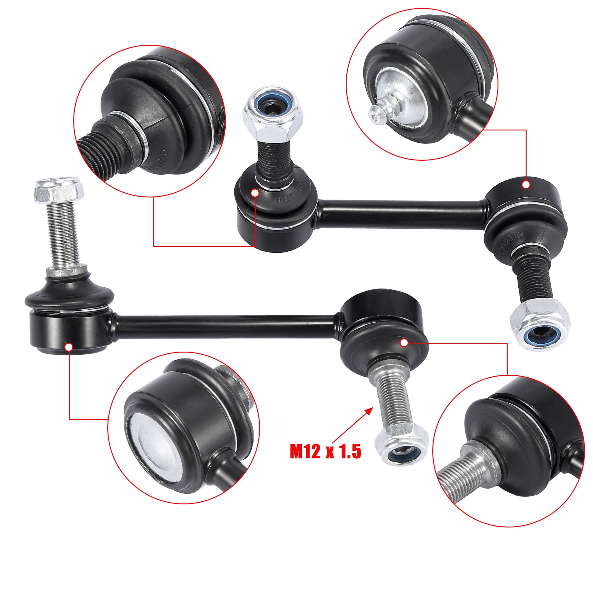 Front Rear Suspension Sway Bar End Link Set Stabilizer Bar Link K6667 K6668 for Chevrolet Trailblazer 2004-2007