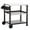 Black#2, variant on Outdoor BBQ Grills Outsunny Three-Shelf Outdoor Grill Cart with Stainless Steel Tabletop, Side Handle, 32" x 20.5" Multifunctional Pizza Oven Stand, Movable Food Prep Table on Wheels, Black,Portable